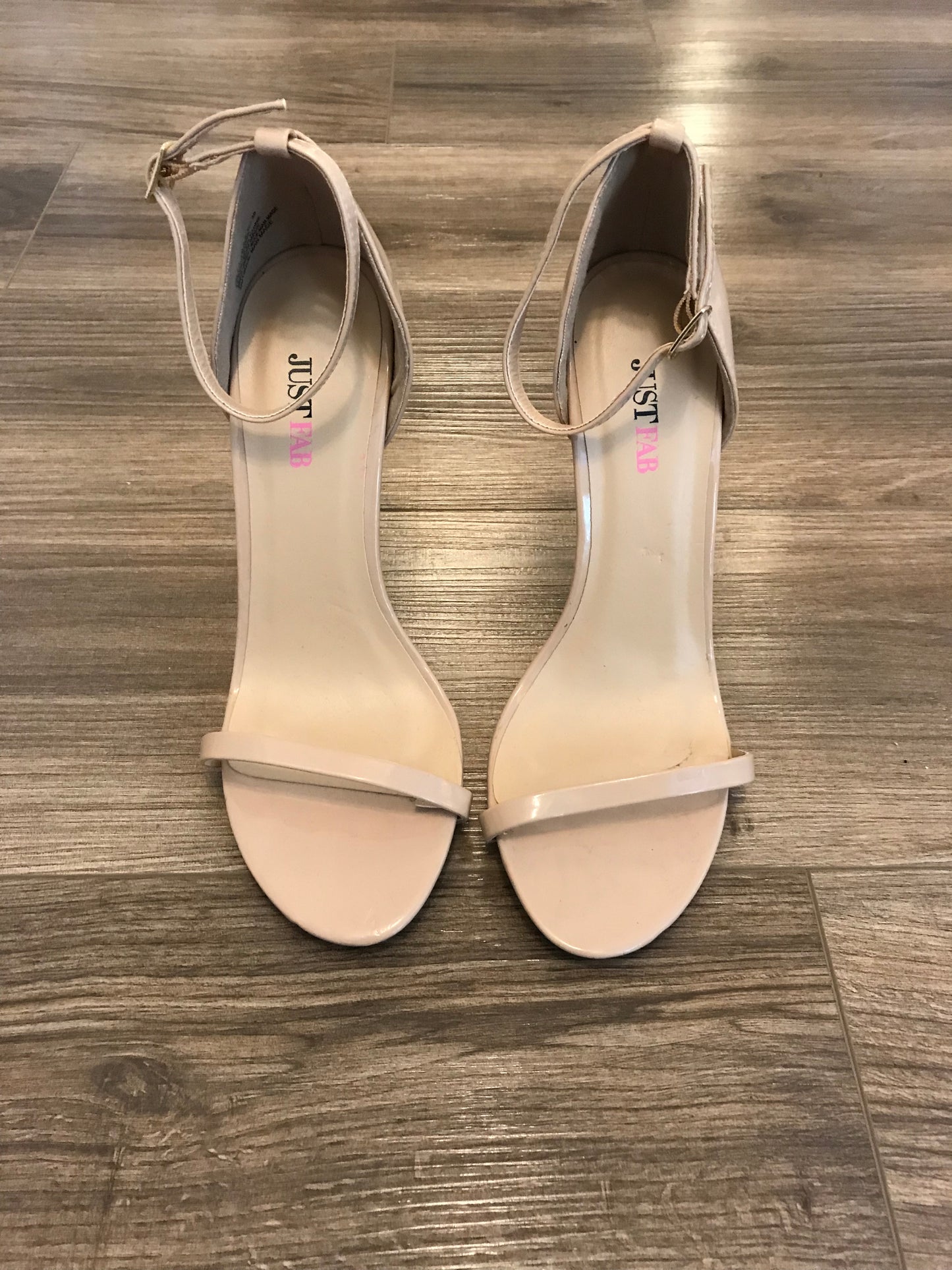 Just Fab Nude Heel Sandals! Size 7.5
