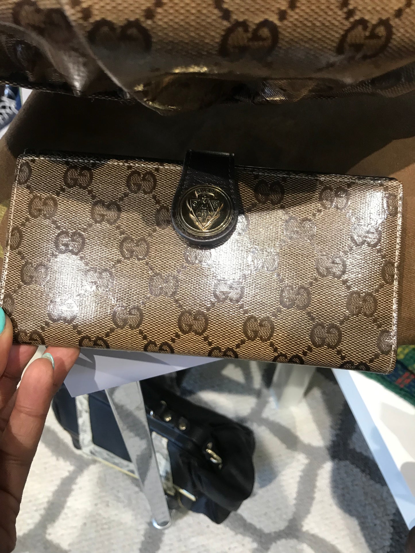 Gucci GUCCISSIMA Joy Crystal Handbag w/ Wallet!