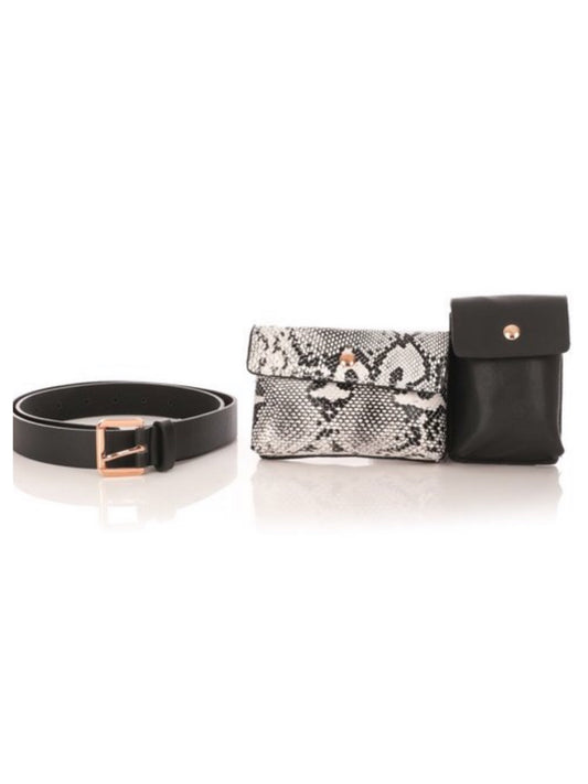 PREORDER: Snakeskin Double Belt Bag!