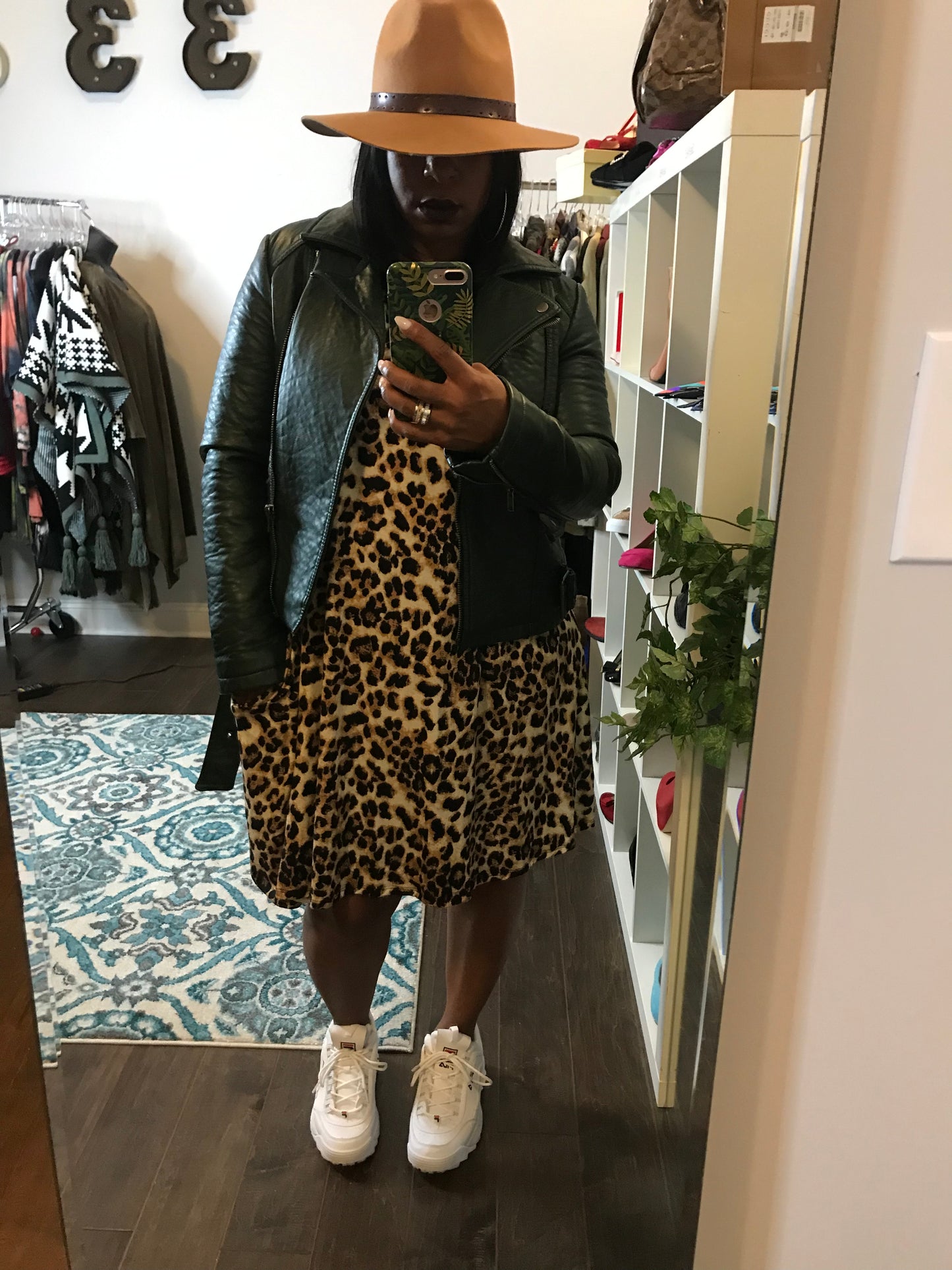 Leopard Bell Sleeve Tunic/Dress! Fits Sizes 1X-3X