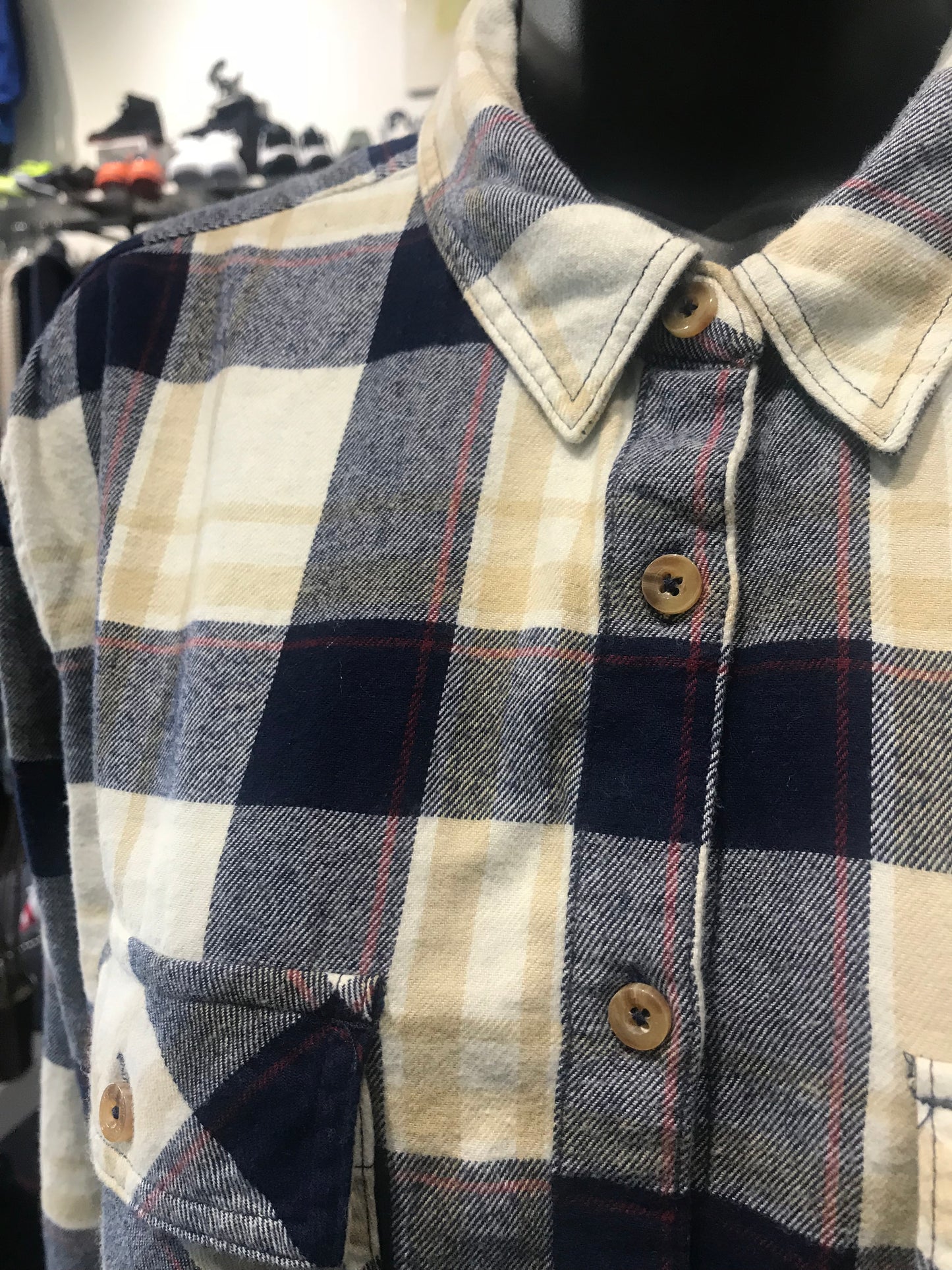 Forever 21 Cropped Flannel Shirt: Sz M