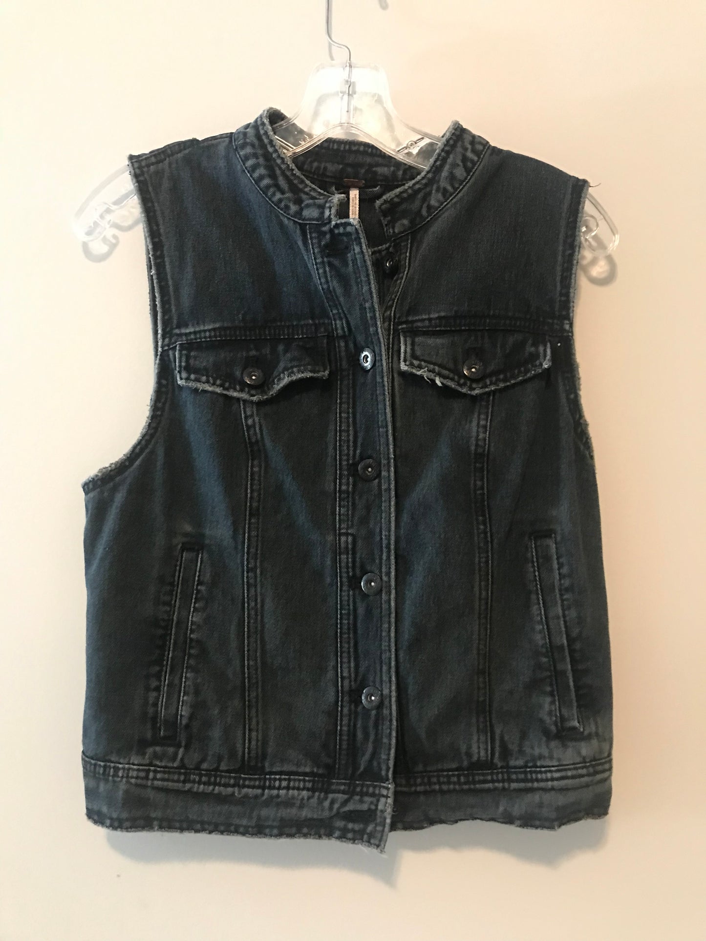 Free People Laced Denim Vest: Sz S