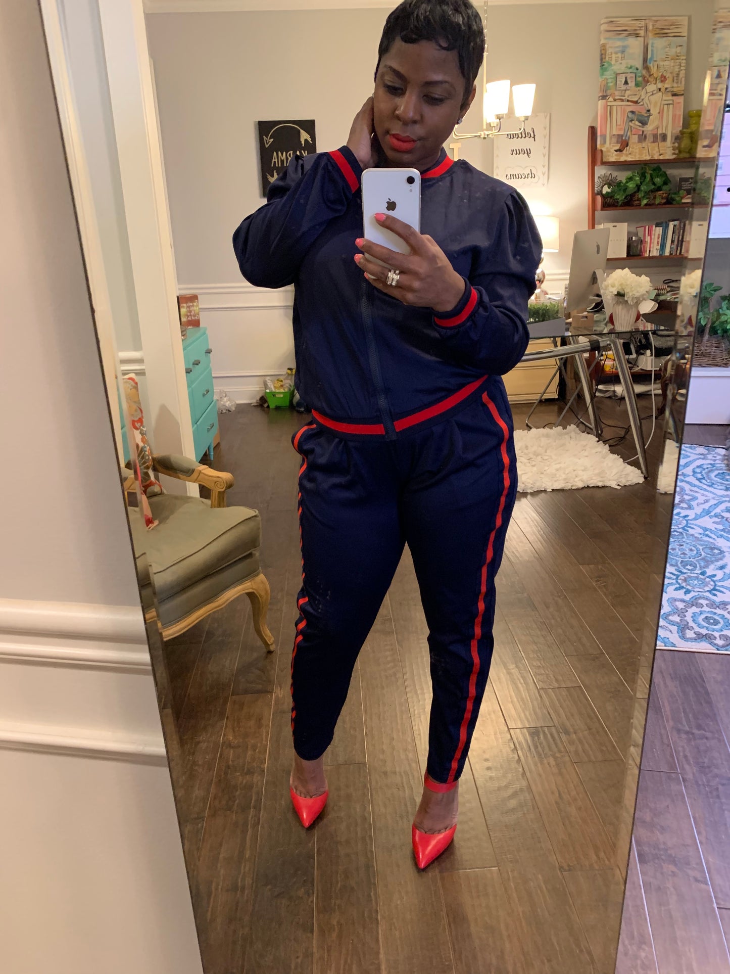 Navy Love Jogger 2-Pc Set: Sizes S-XL