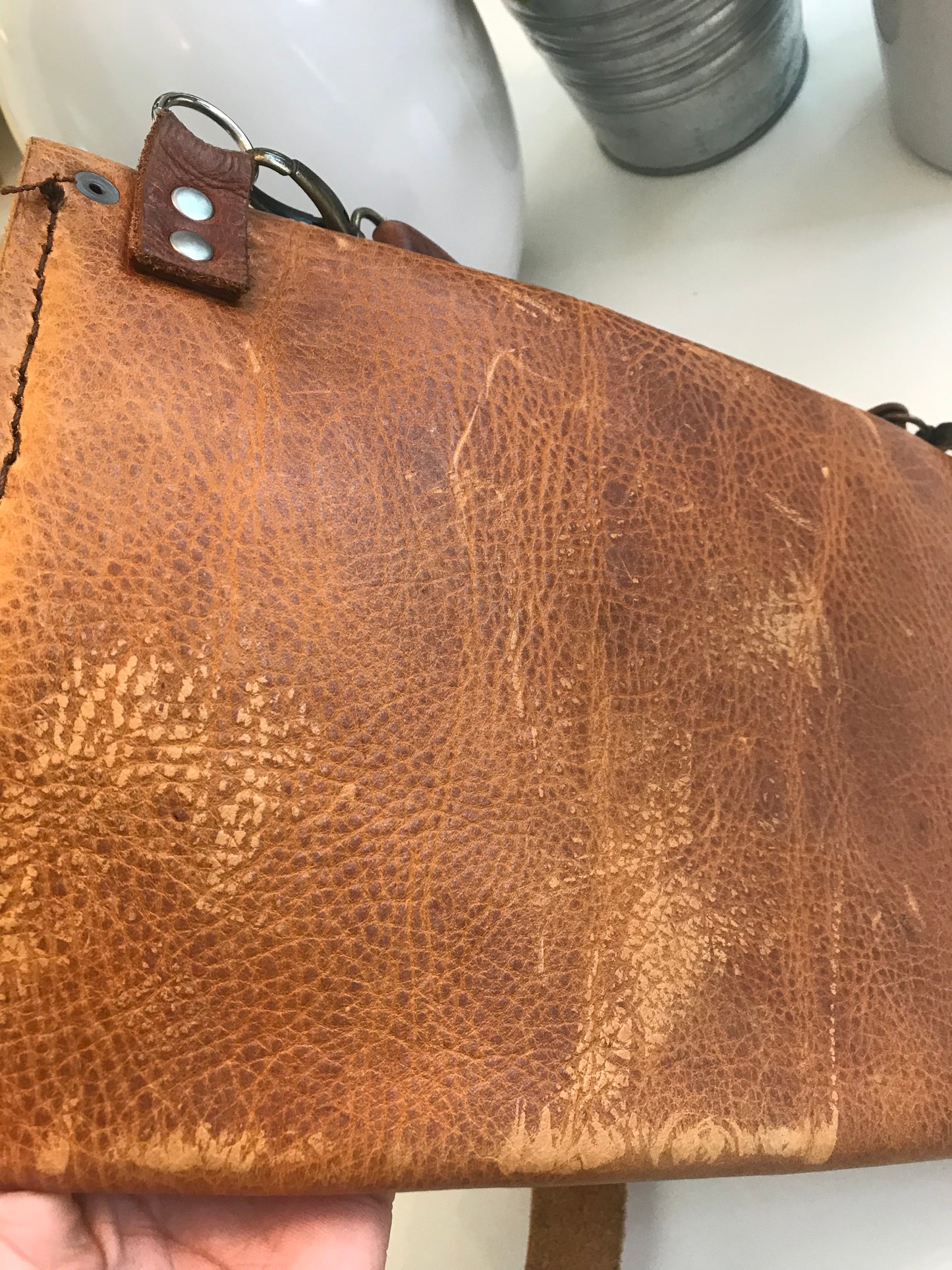 HANDMADE LEATHER CROSSBODY!!