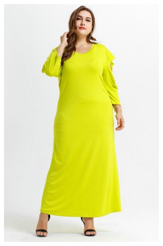 PREORDER: Neon Lime Cut Out Maxi! Sizes 1X-3X