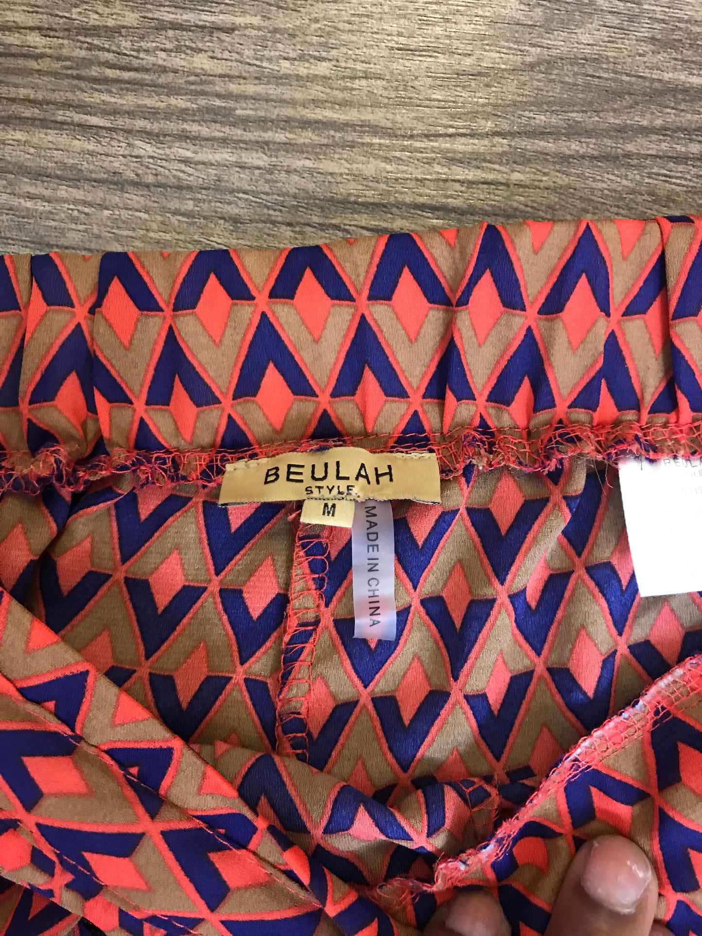 Tangerine Printed Palazzo Pants: Size M