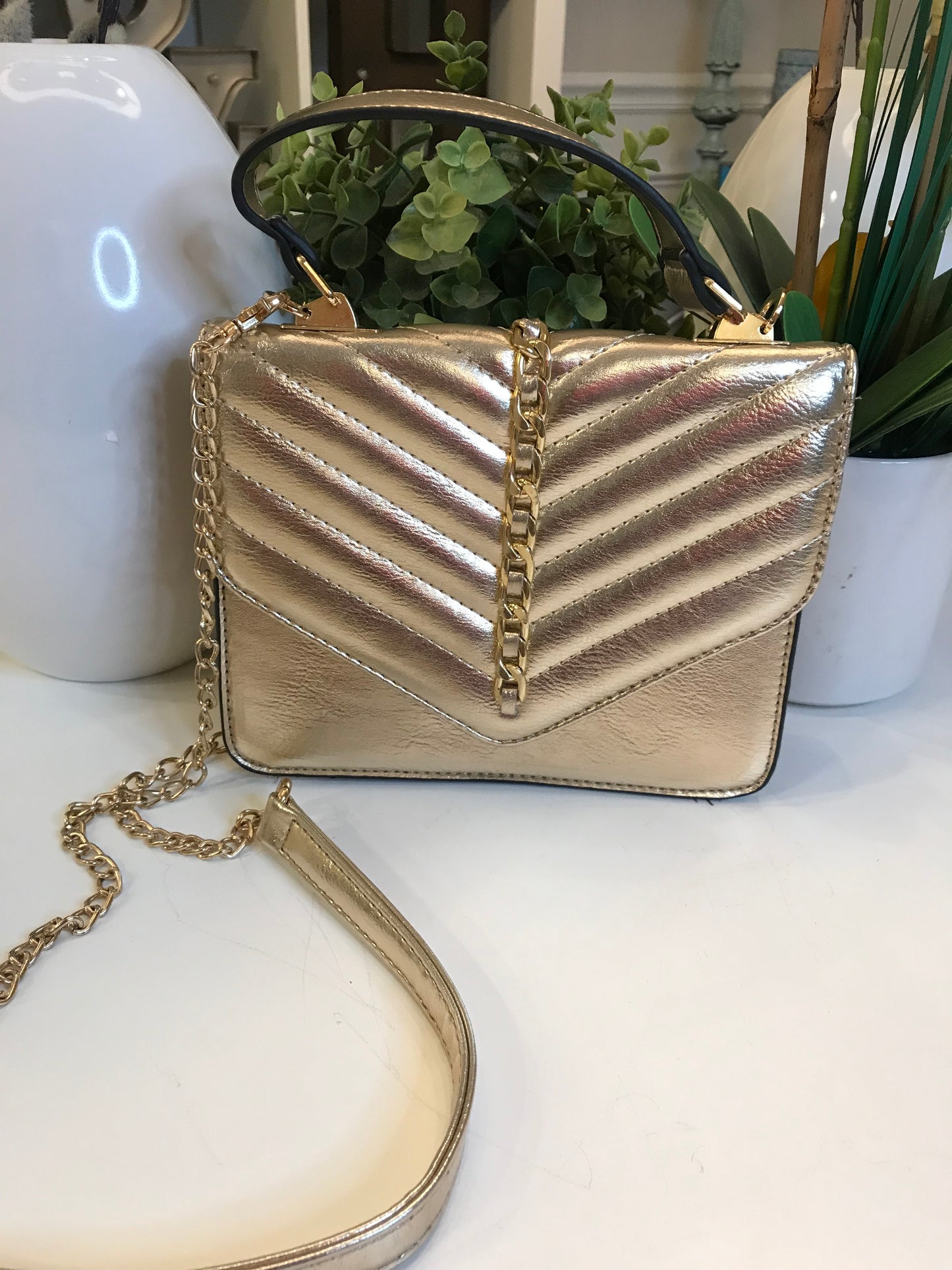 Gold Metallic Crossbody!