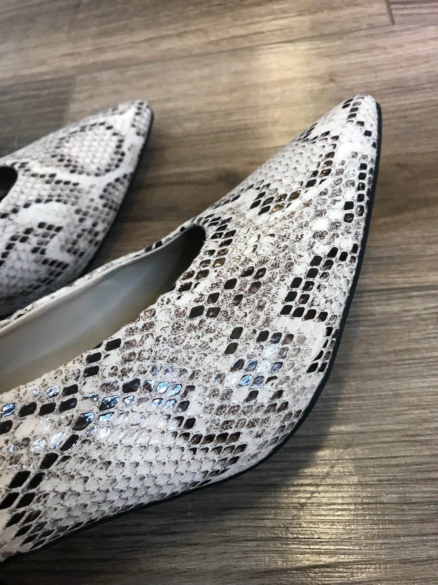 BAR II Snakeskin Slingback Heels! Size 9