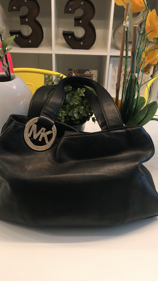 Michael Kors Black Leather Tote!