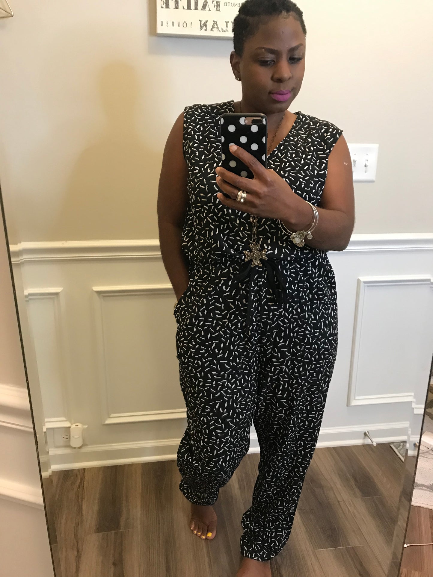 BLACK & WHITE Printed Jumper! Size 1X