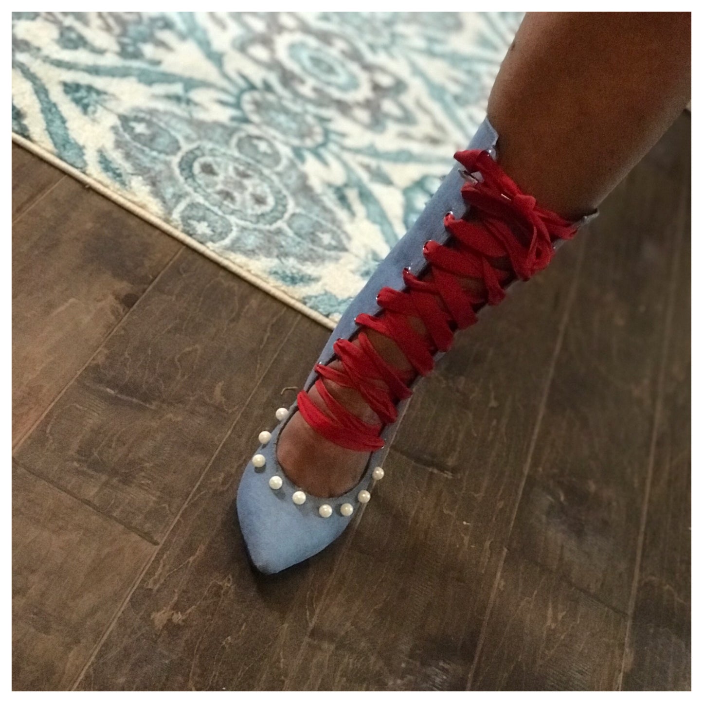 LACED! Ribboned Mid Calf Bootie! Sizes 5-10