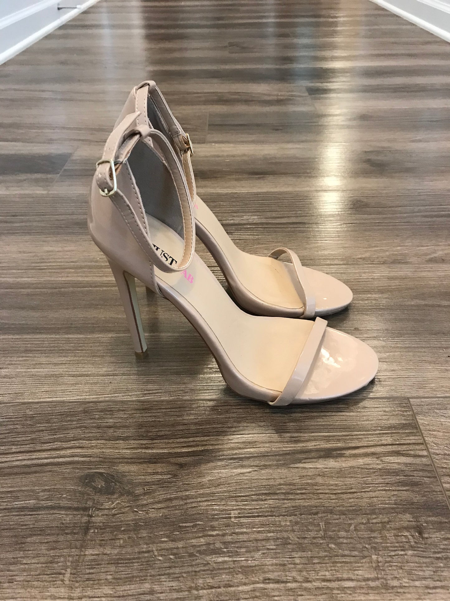 Just Fab Nude Heel Sandals! Size 7.5