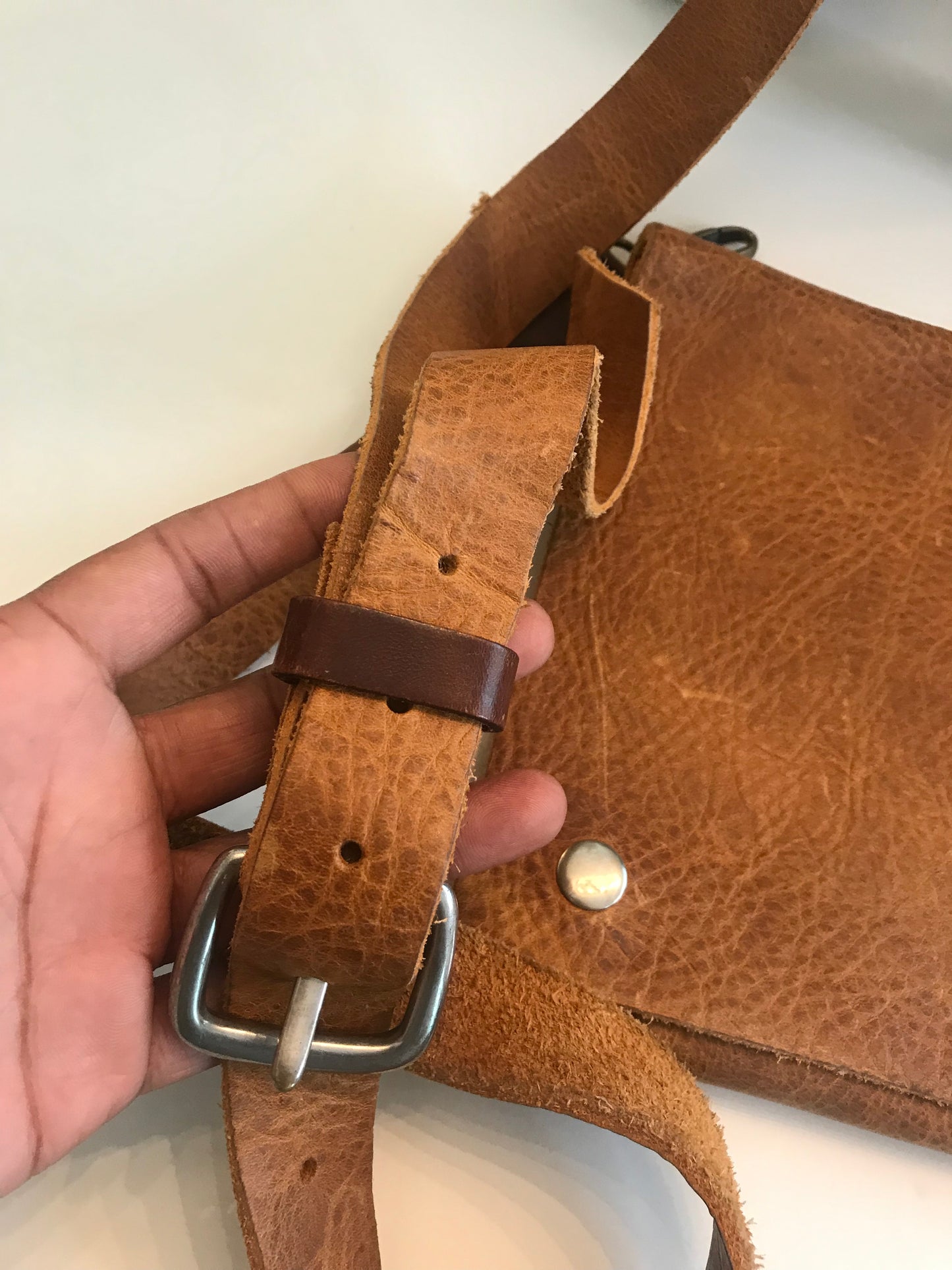 HANDMADE LEATHER CROSSBODY!!