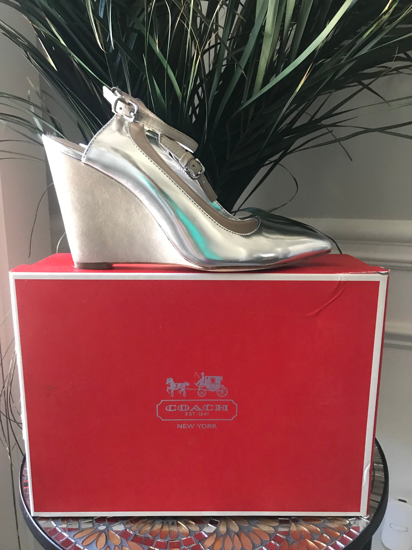 Coach Metallic Wedges! Size 8.5