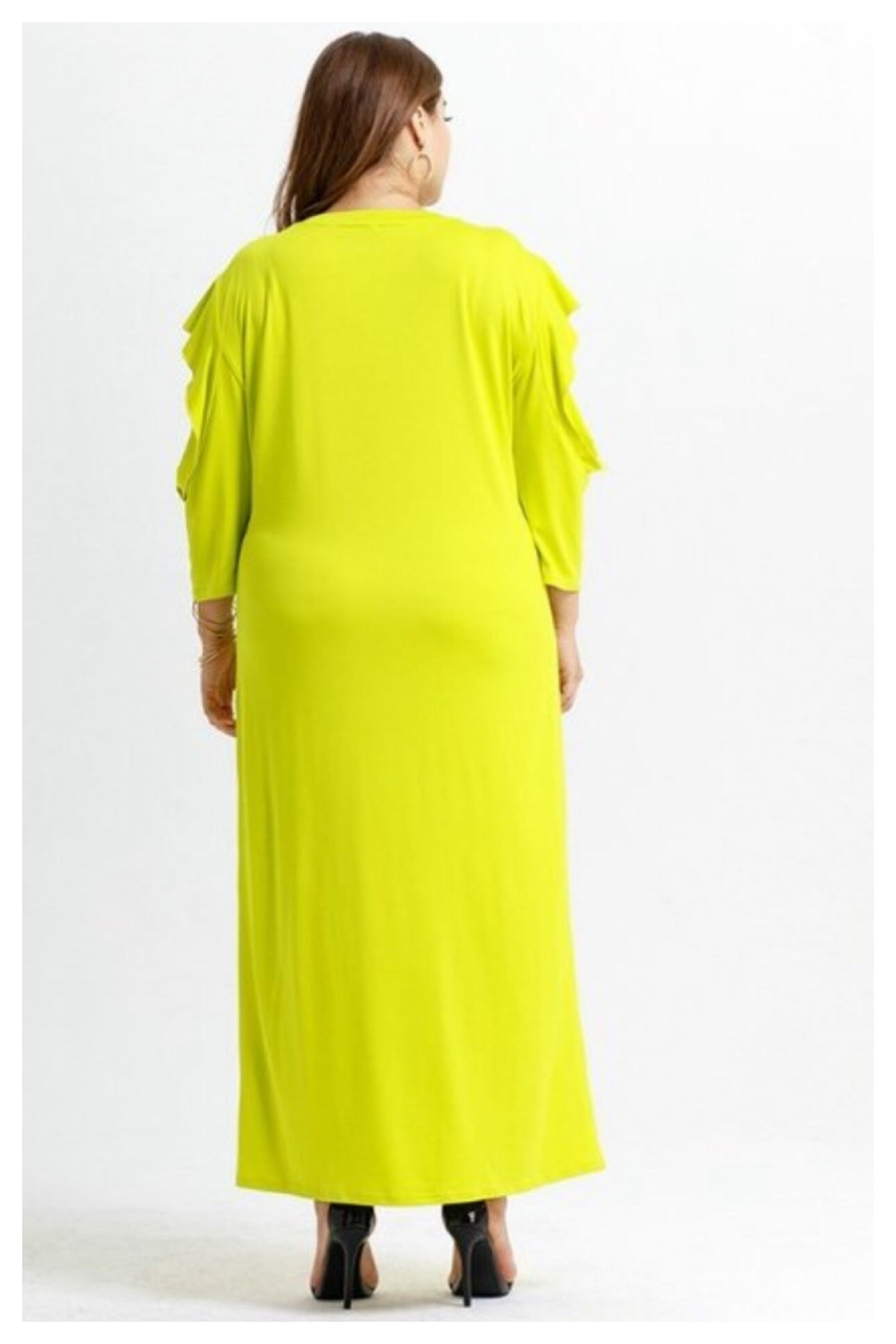 PREORDER: Neon Lime Cut Out Maxi! Sizes 1X-3X