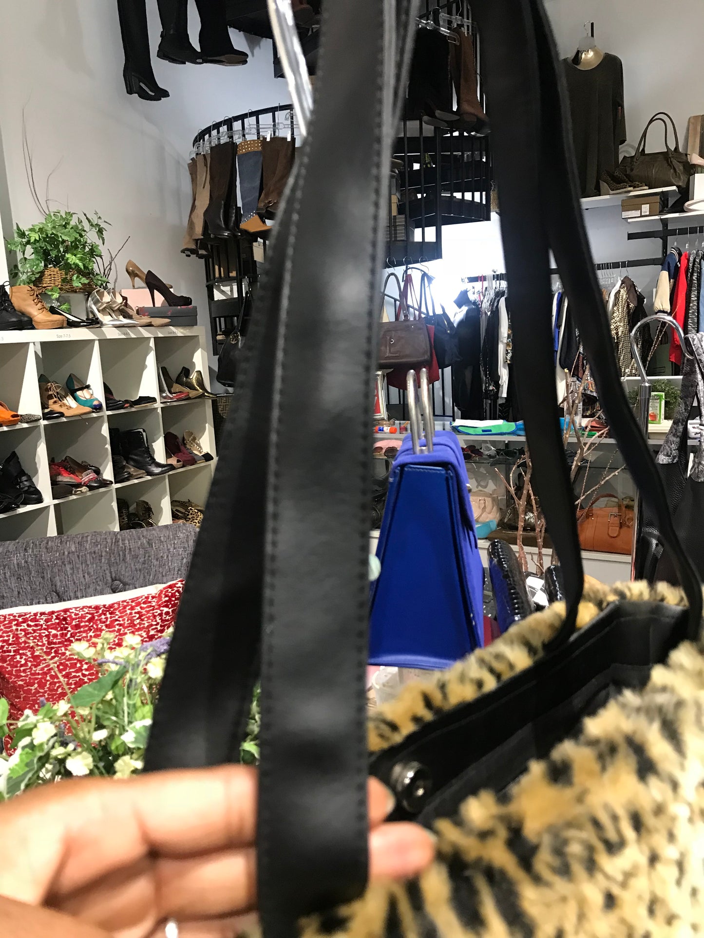 Leopard Faux Fur Tote