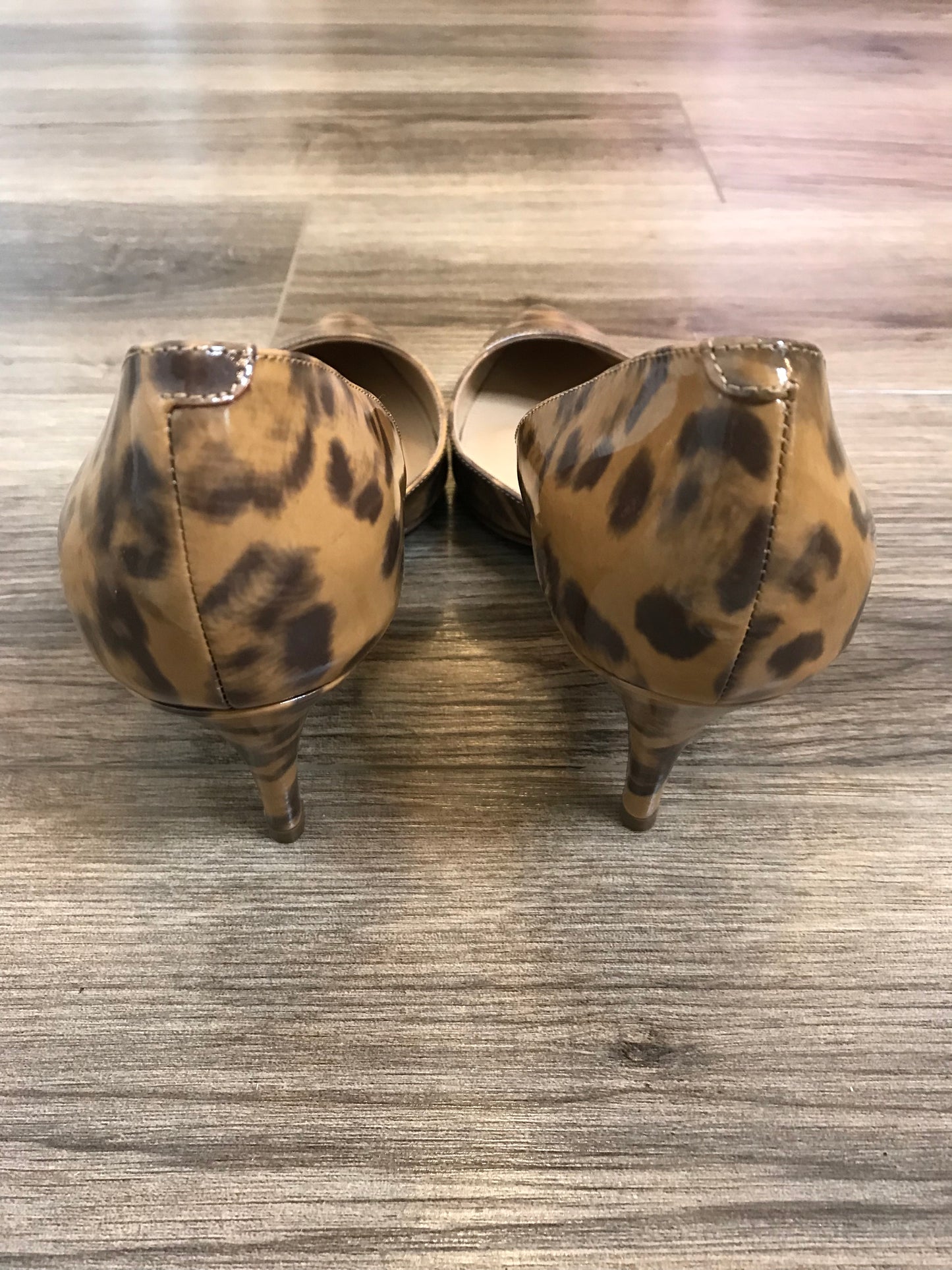 JCrew Leopard Patent Heels! Size 10