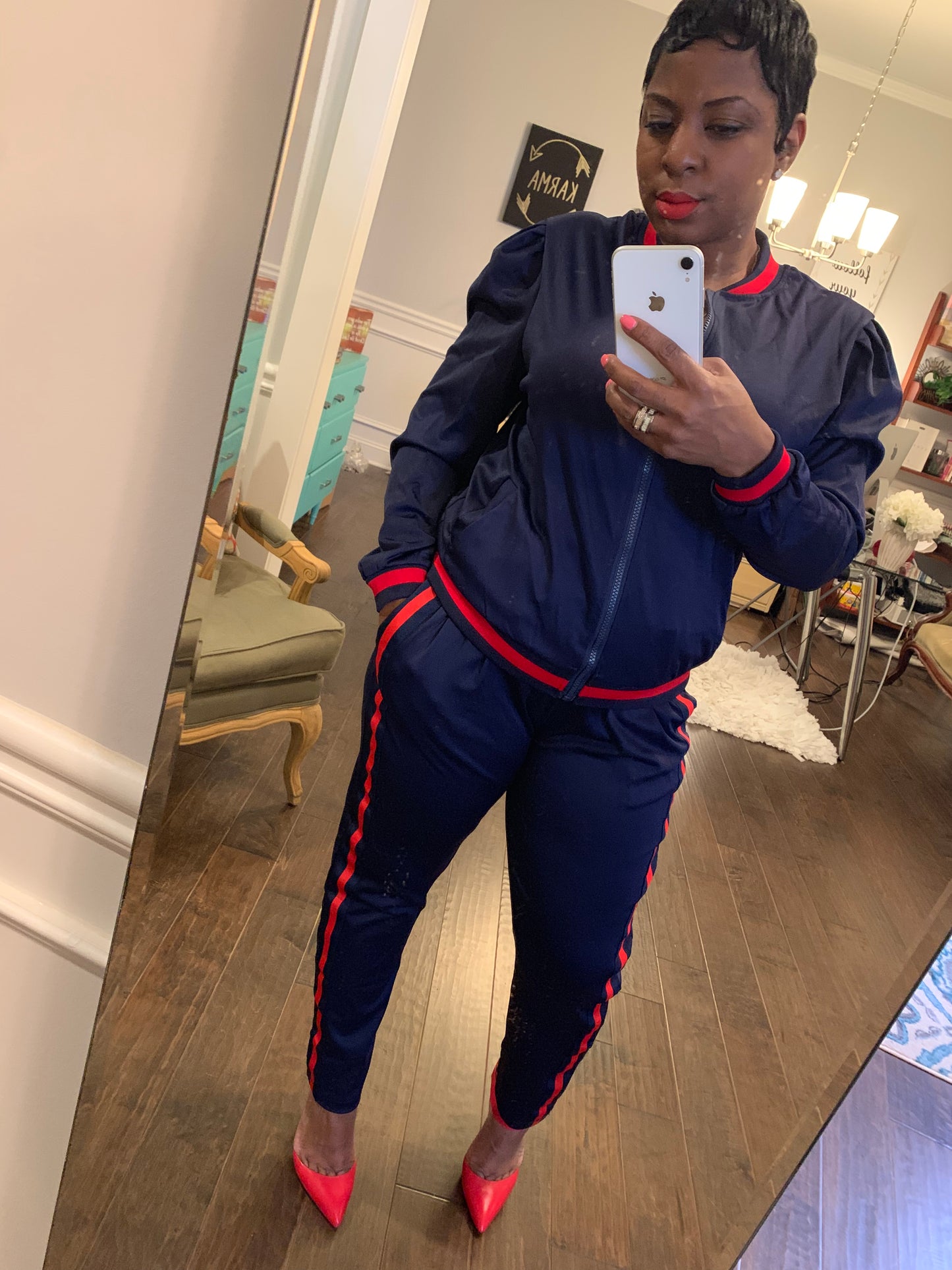 Navy Love Jogger 2-Pc Set: Sizes S-XL