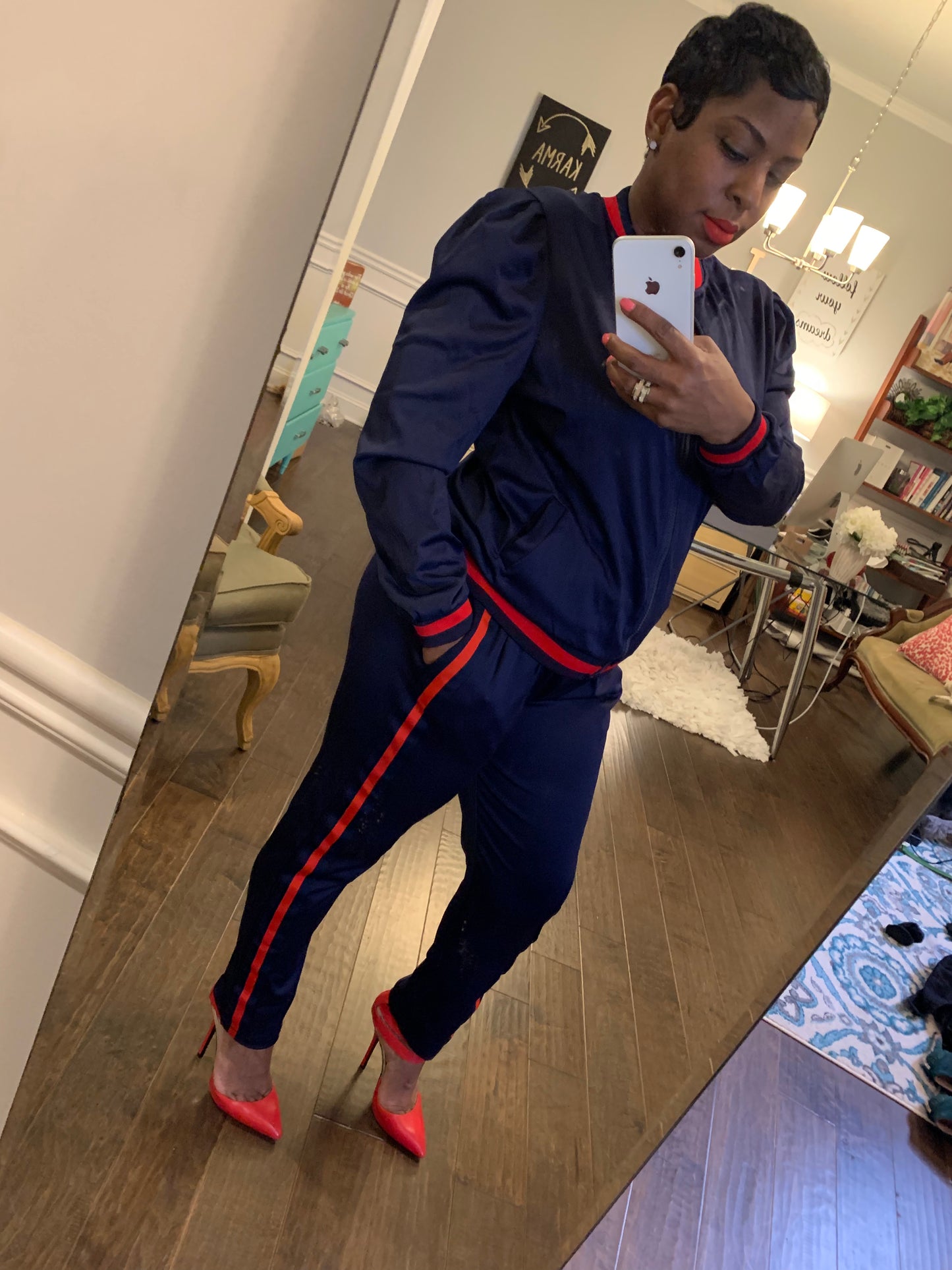 Navy Love Jogger 2-Pc Set: Sizes S-XL