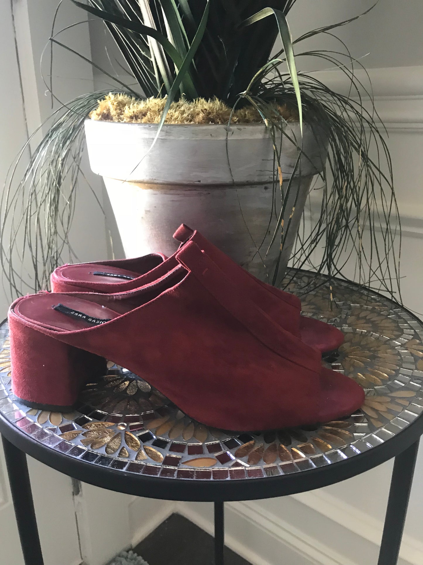 Zara Maroon Mules! Size 8