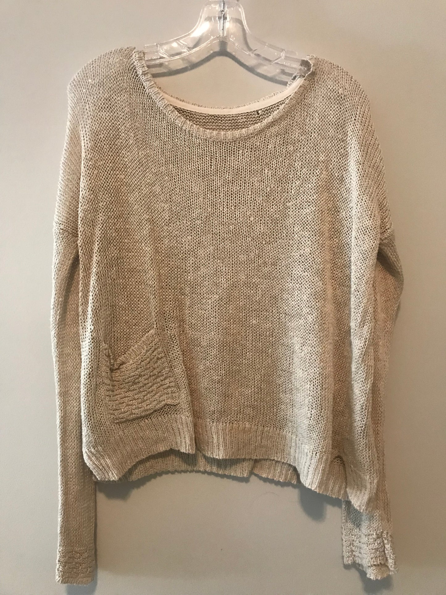 Cream Knit Pullover: Sz M