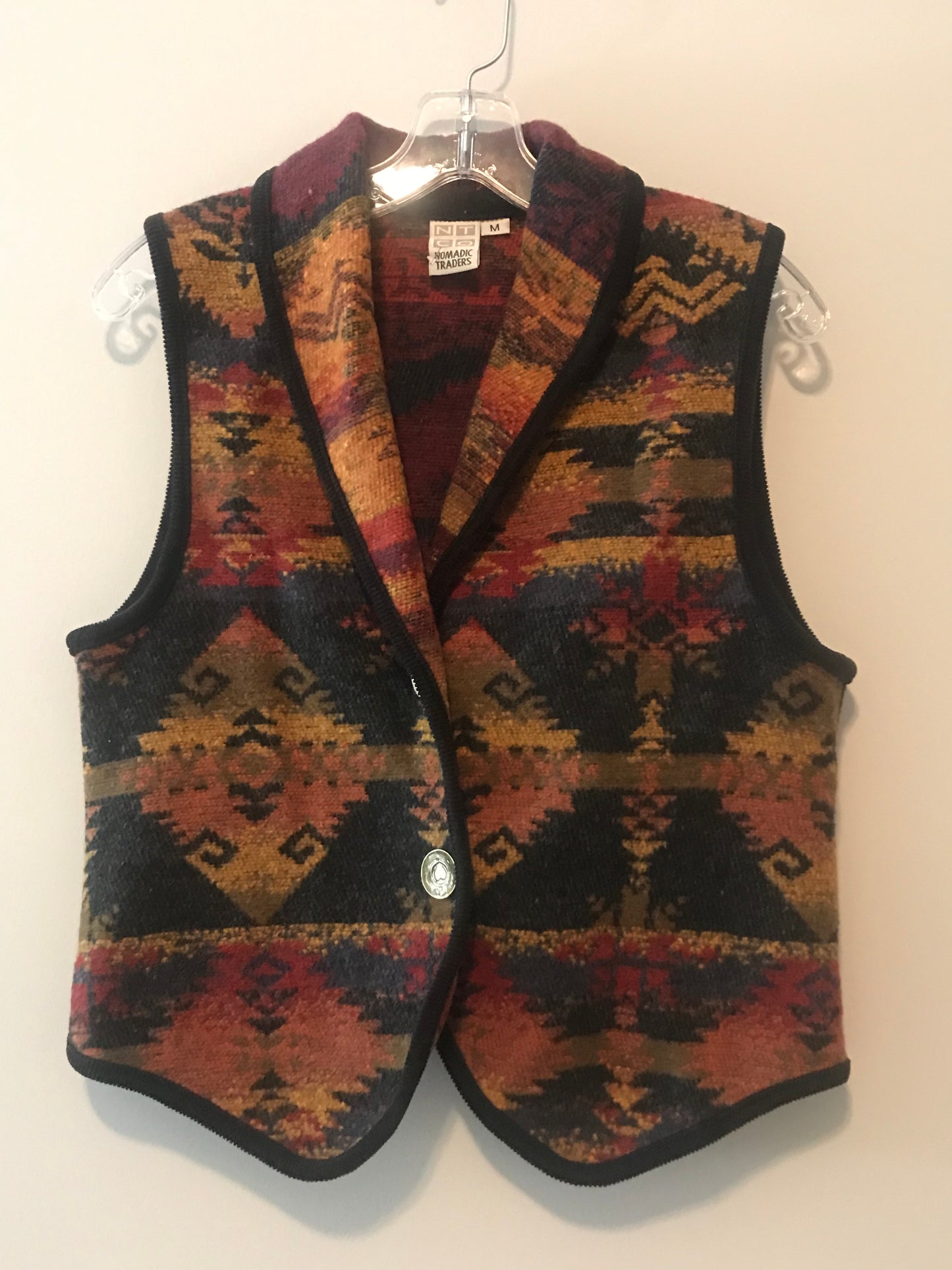 Wool Printed Vest: Sz M