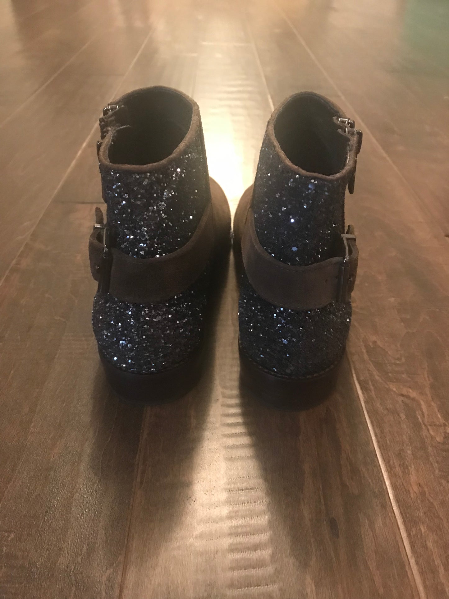 Gianni Bini Suede Glitter Booties: Size 9.5
