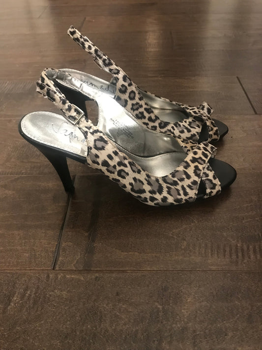 Sam & Libby Leopard Heels: Sz 7