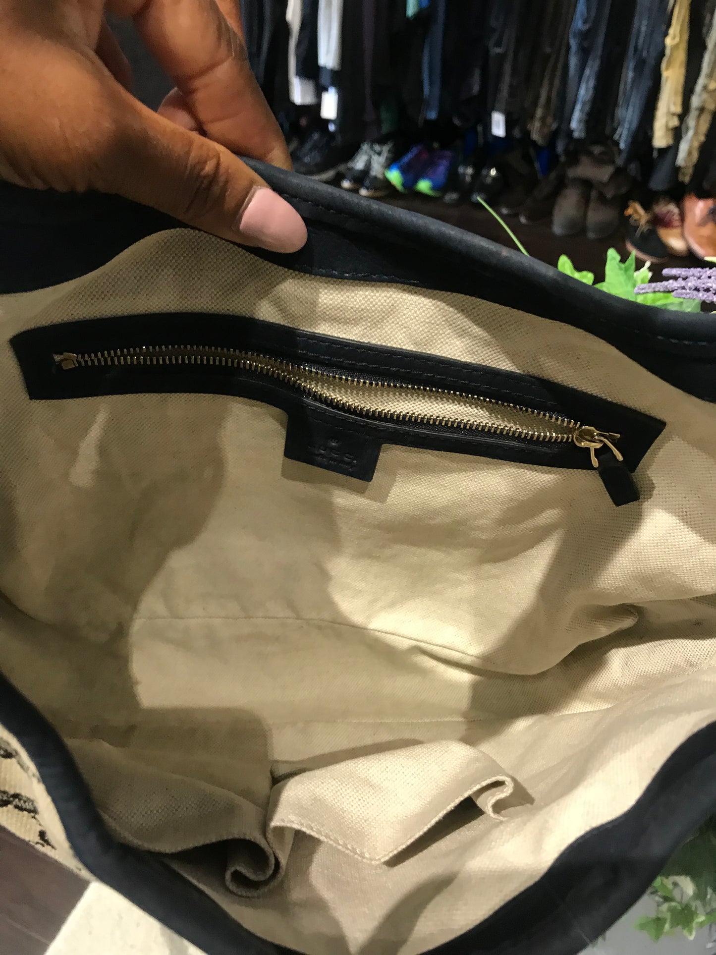 Gucci GG Supreme Navy Handbag
