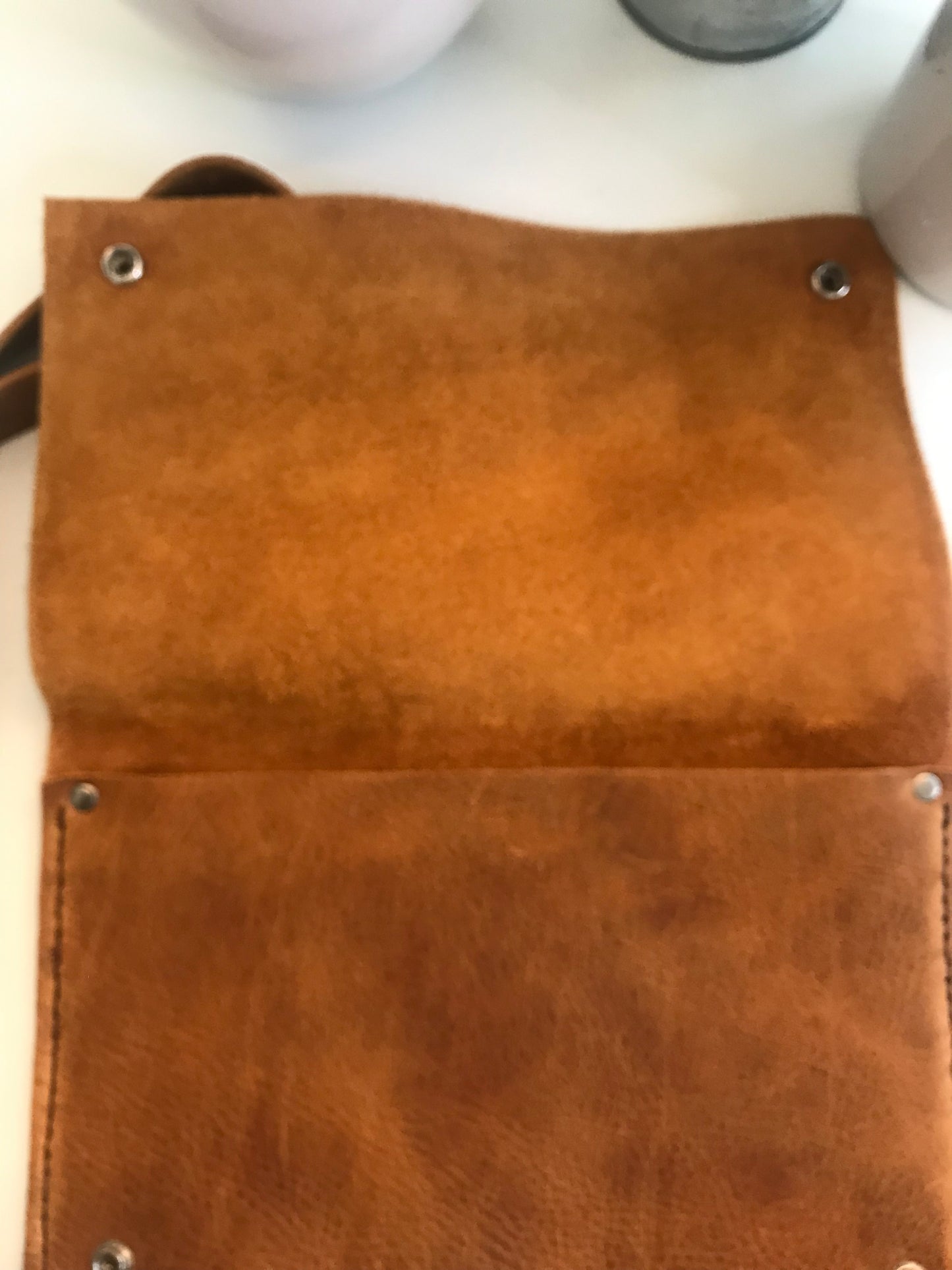 HANDMADE LEATHER CROSSBODY!!