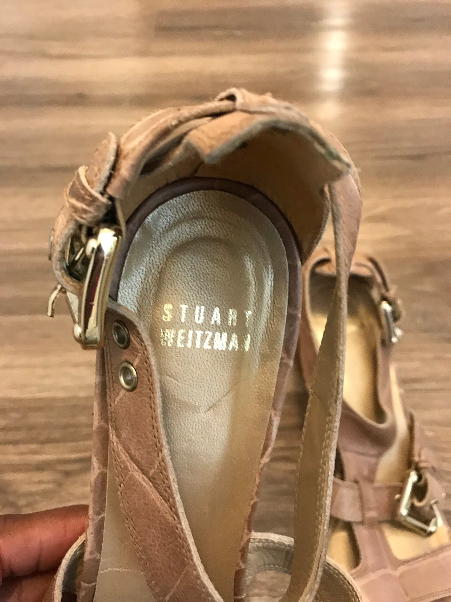 Stuart Weitzman Croc Sandals! Size 8.5