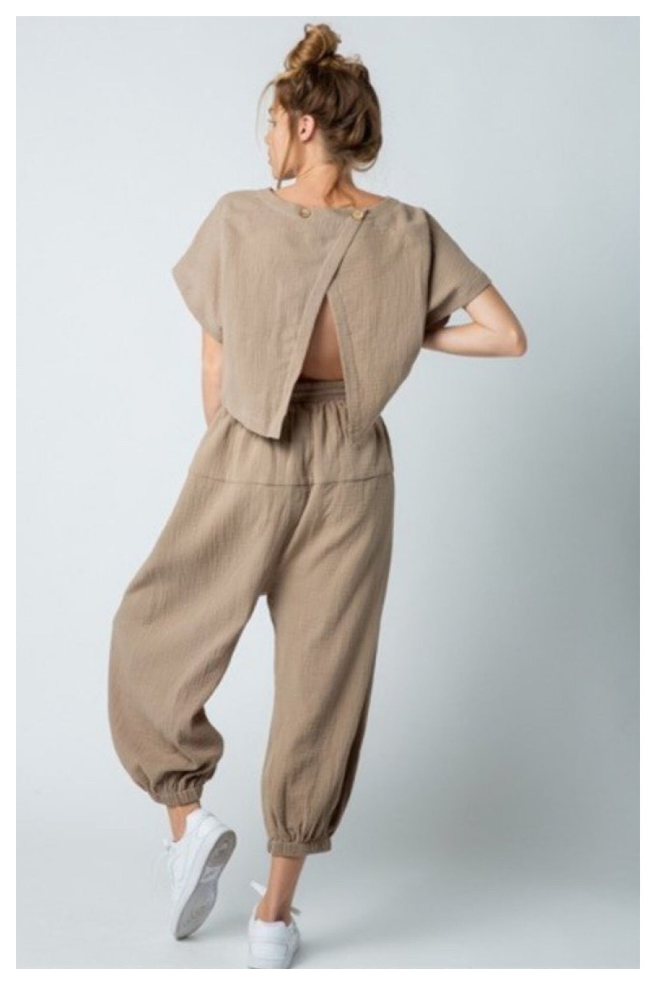 PREORDER: Linen Jogger Jumpsuit! Sizes S-L