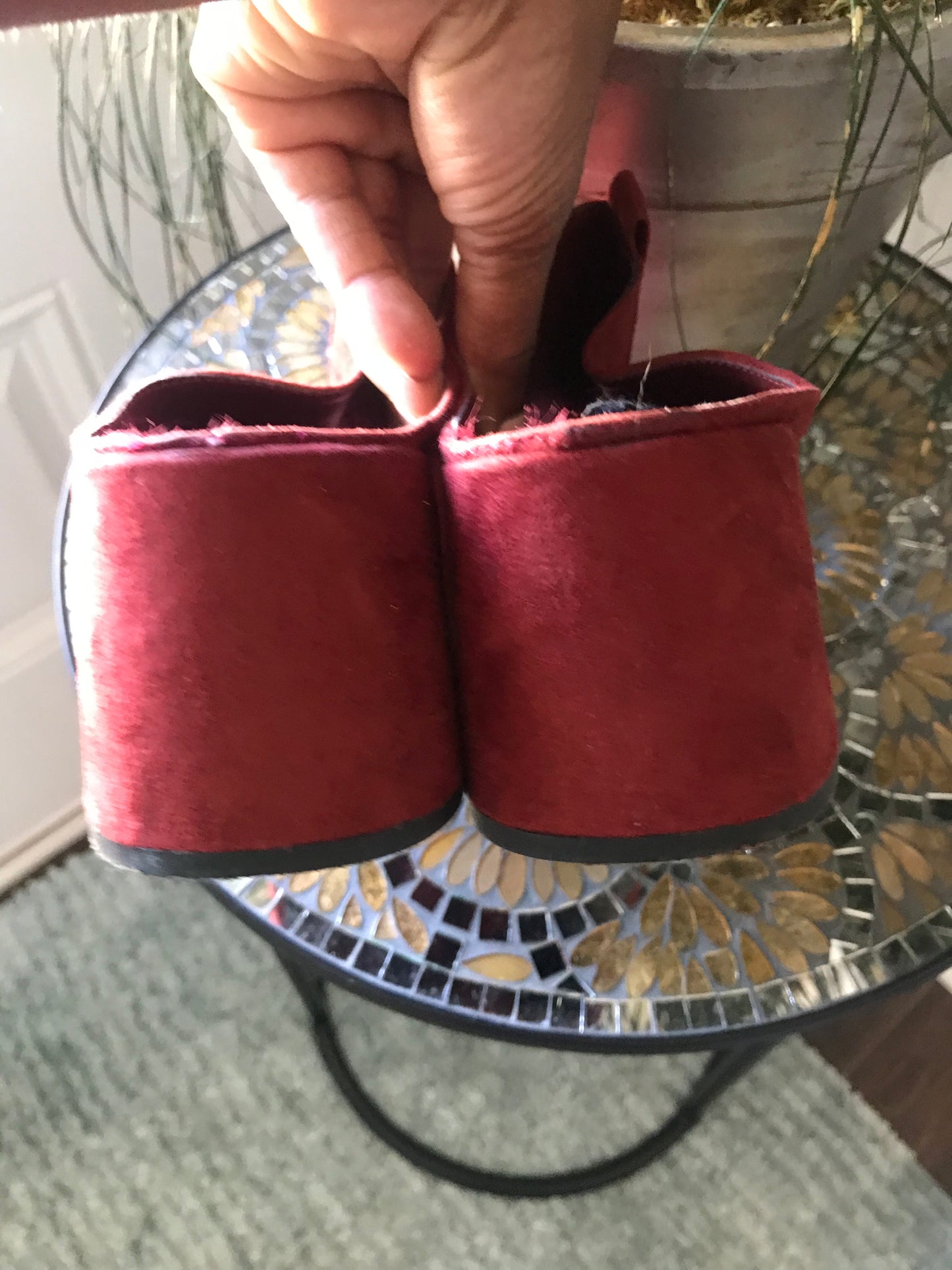 Zara Maroon Mules! Size 8