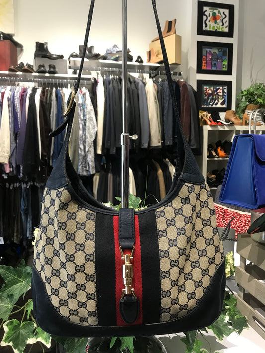 Gucci GG Supreme Navy Handbag