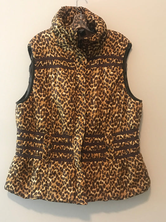 Leopard Puffy Vest: Sz 3X