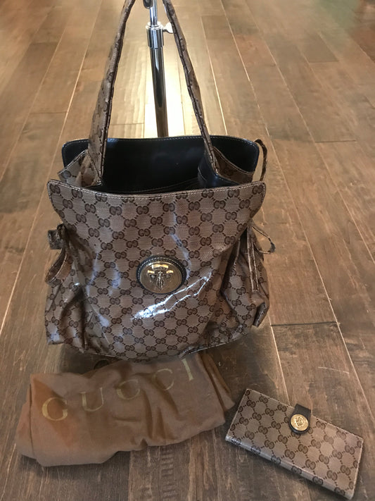 Gucci Guccima Tote & Wallet!!