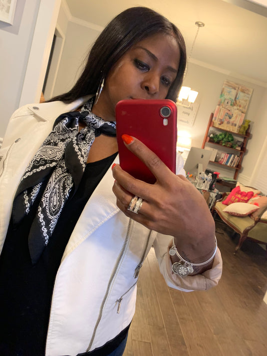 Satin Fashion Bandanna: MIDNIGHT BLACK