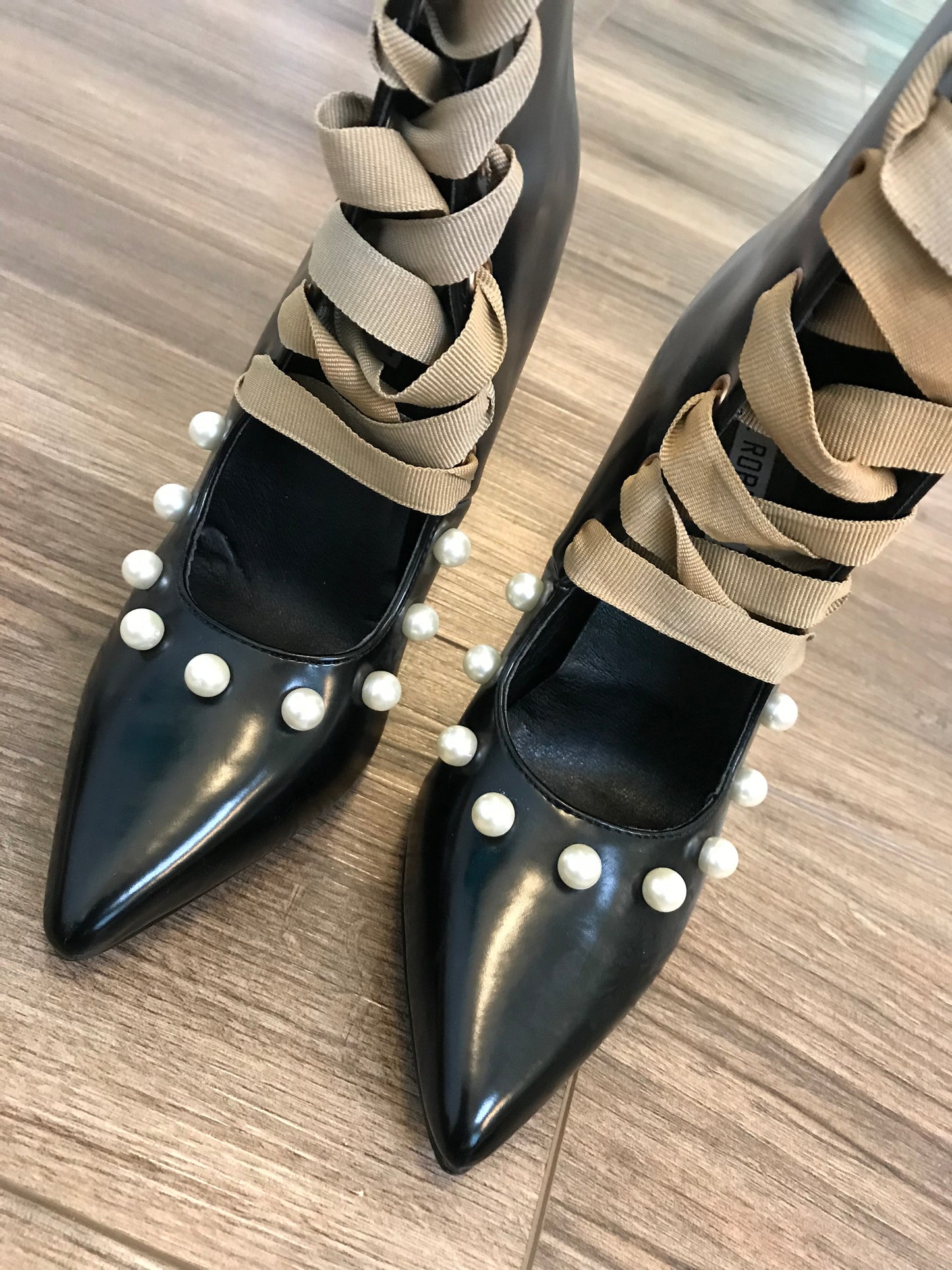 LACED! Ribboned Mid Calf Bootie! Sizes 5-10