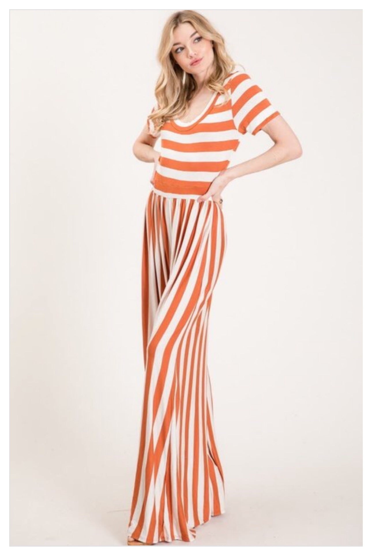 PREORDER: Bright Color Stripe Jumpsuit! Sizes S-L