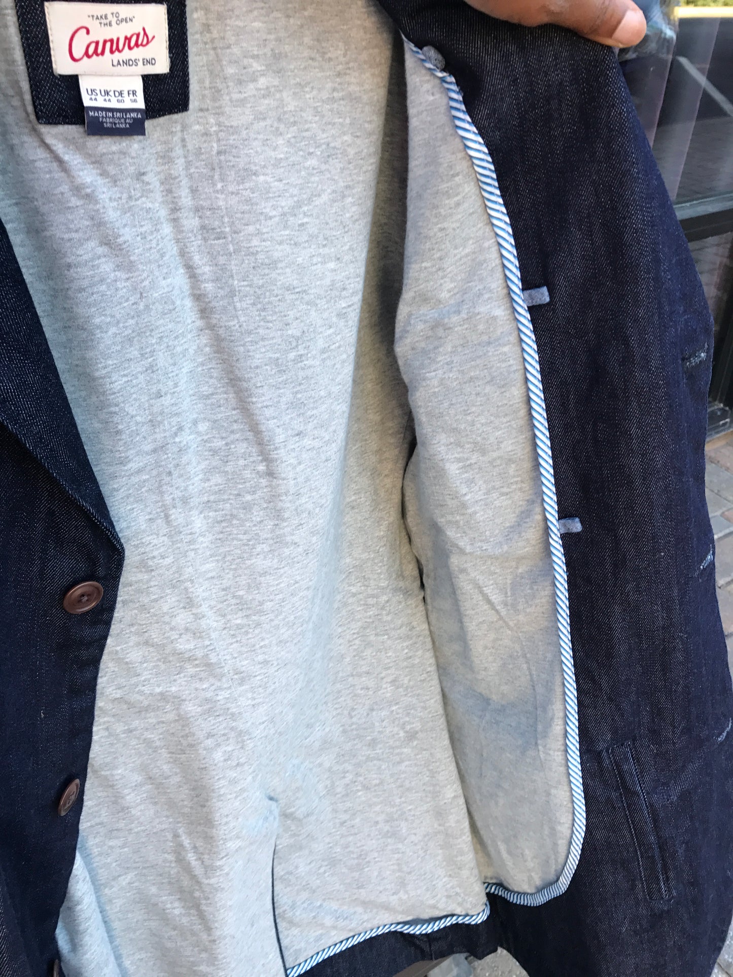 MEN'S DENIM BLAZER: Sz 44