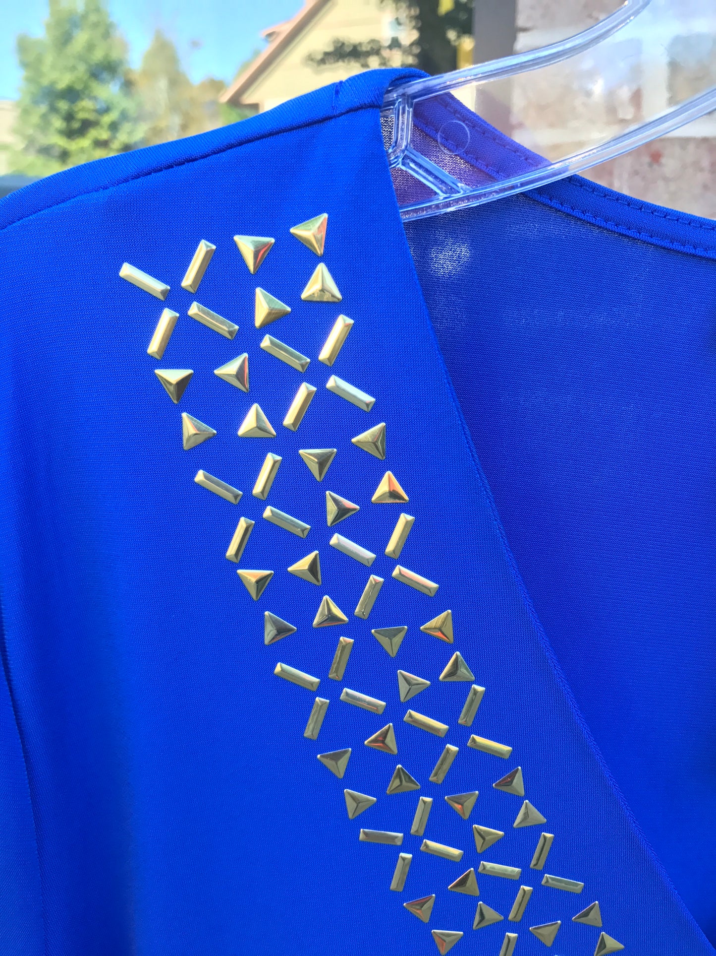 Canvas Royal Studded Blouse: Sz L