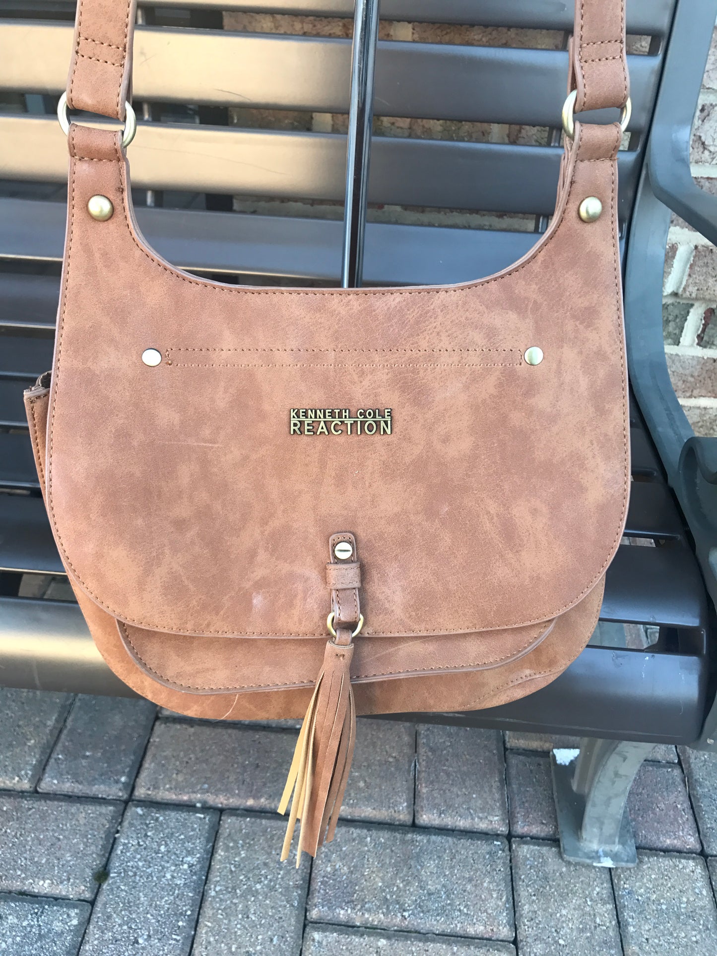 Kenneth Cole Tan Crossbody: Medium