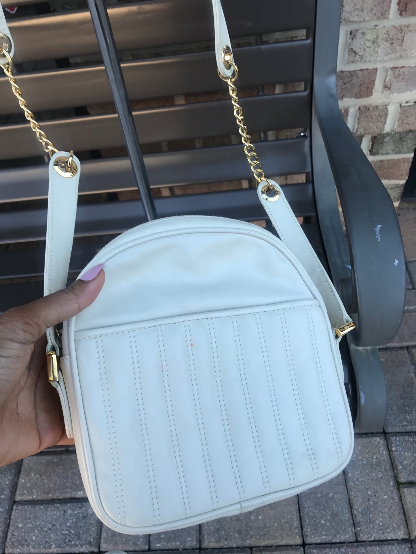 Vintage Cream Crossbody: Small