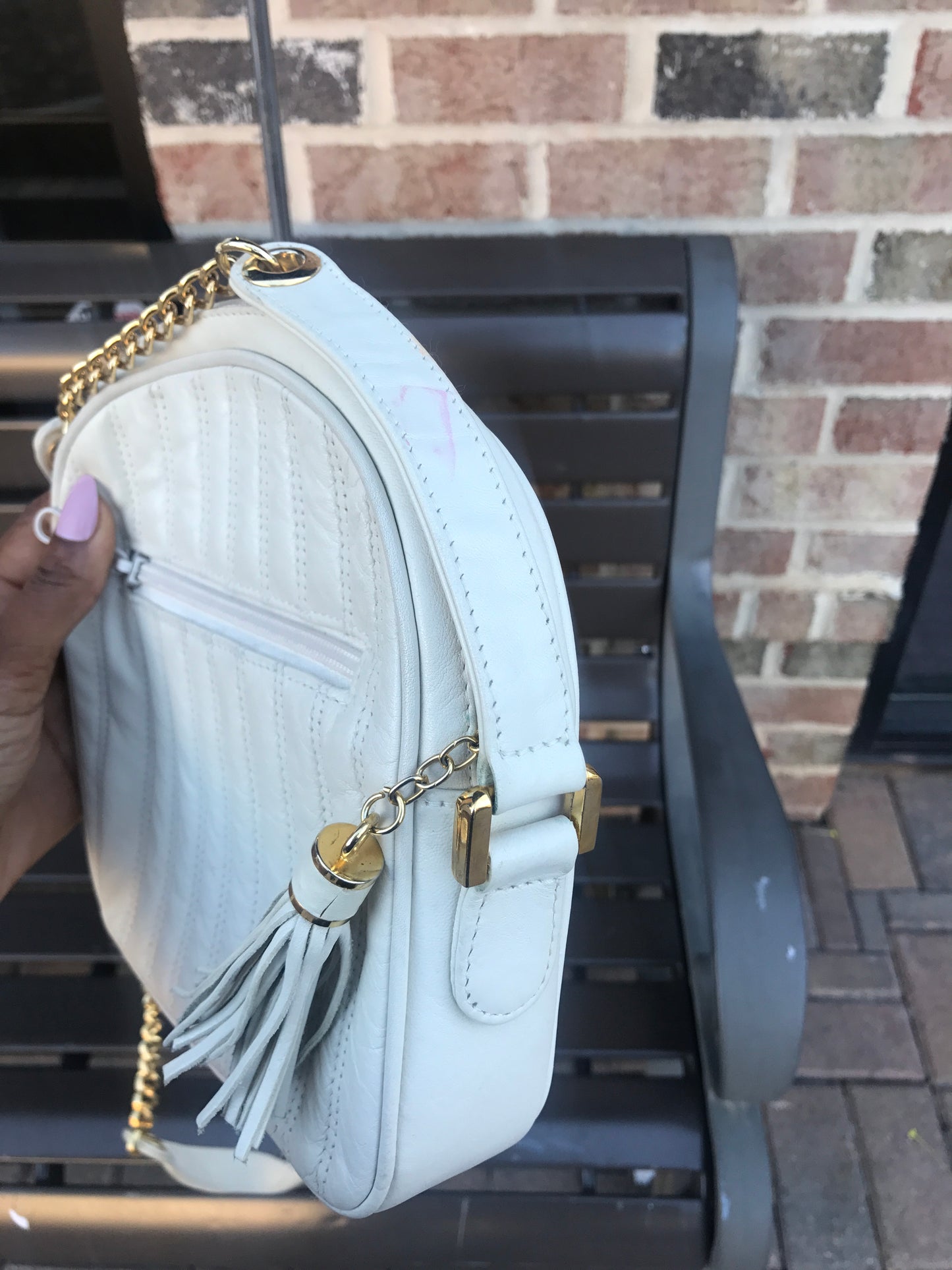 Vintage Cream Crossbody: Small