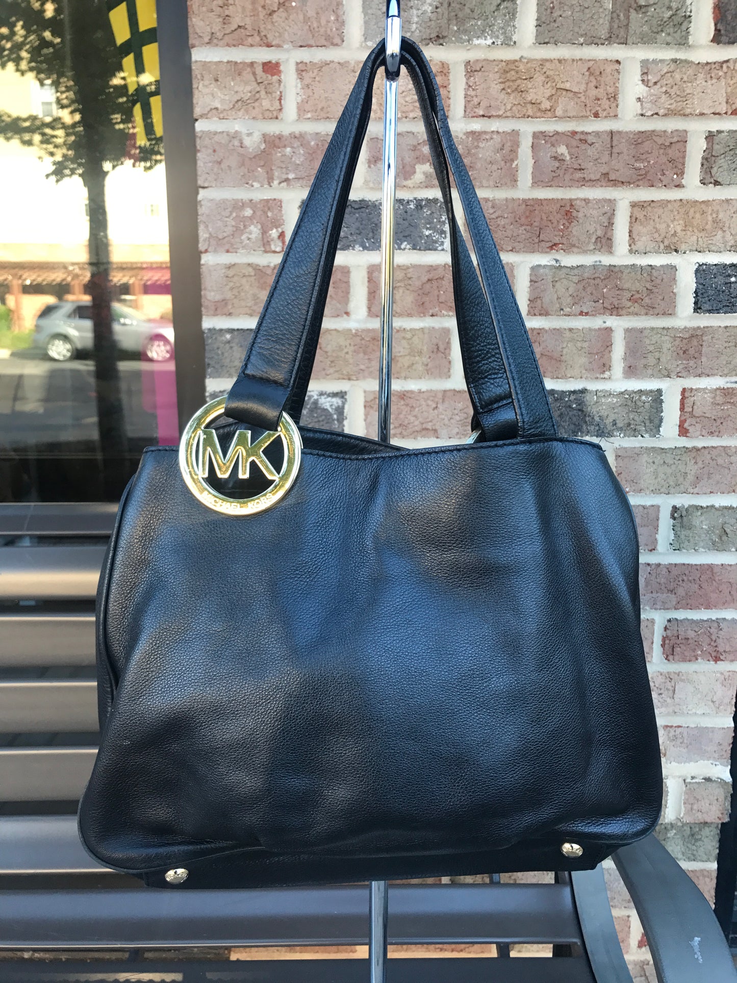 Michael Kors Black Leather Tote!
