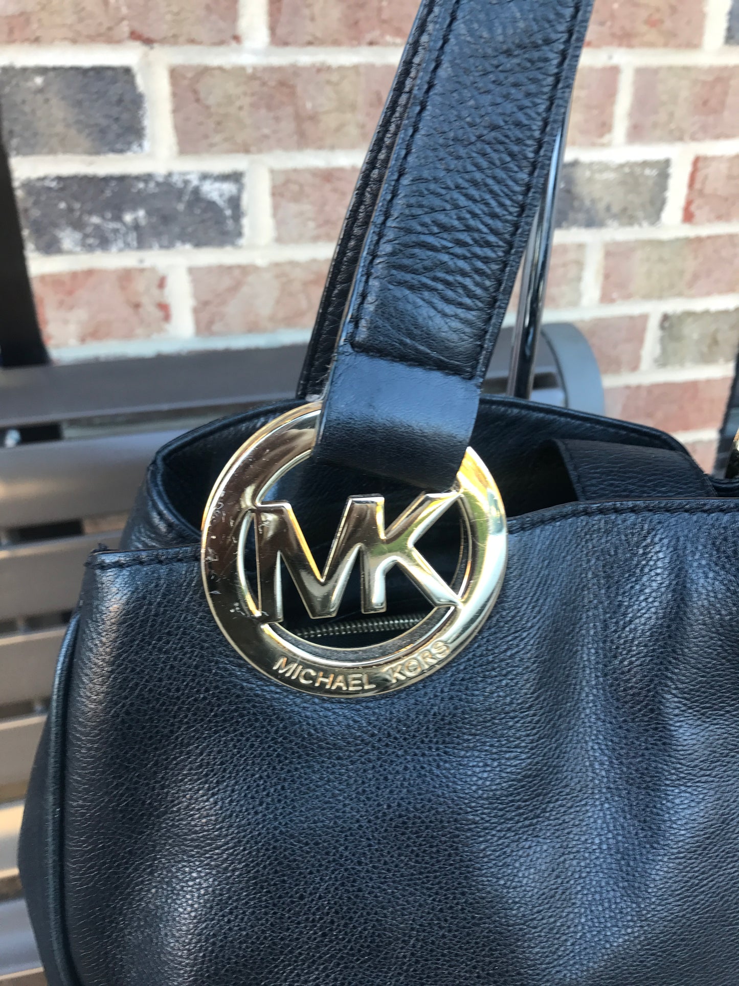 Michael Kors Black Leather Tote!