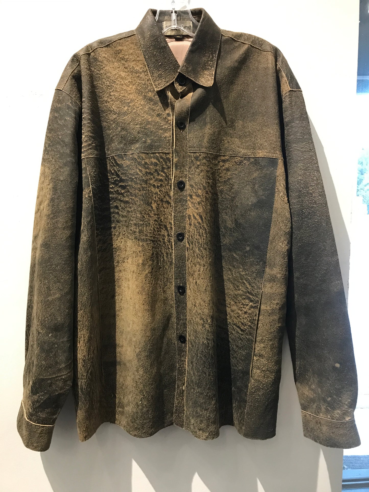 Claude Lamont Leather Shirt: Sz XL