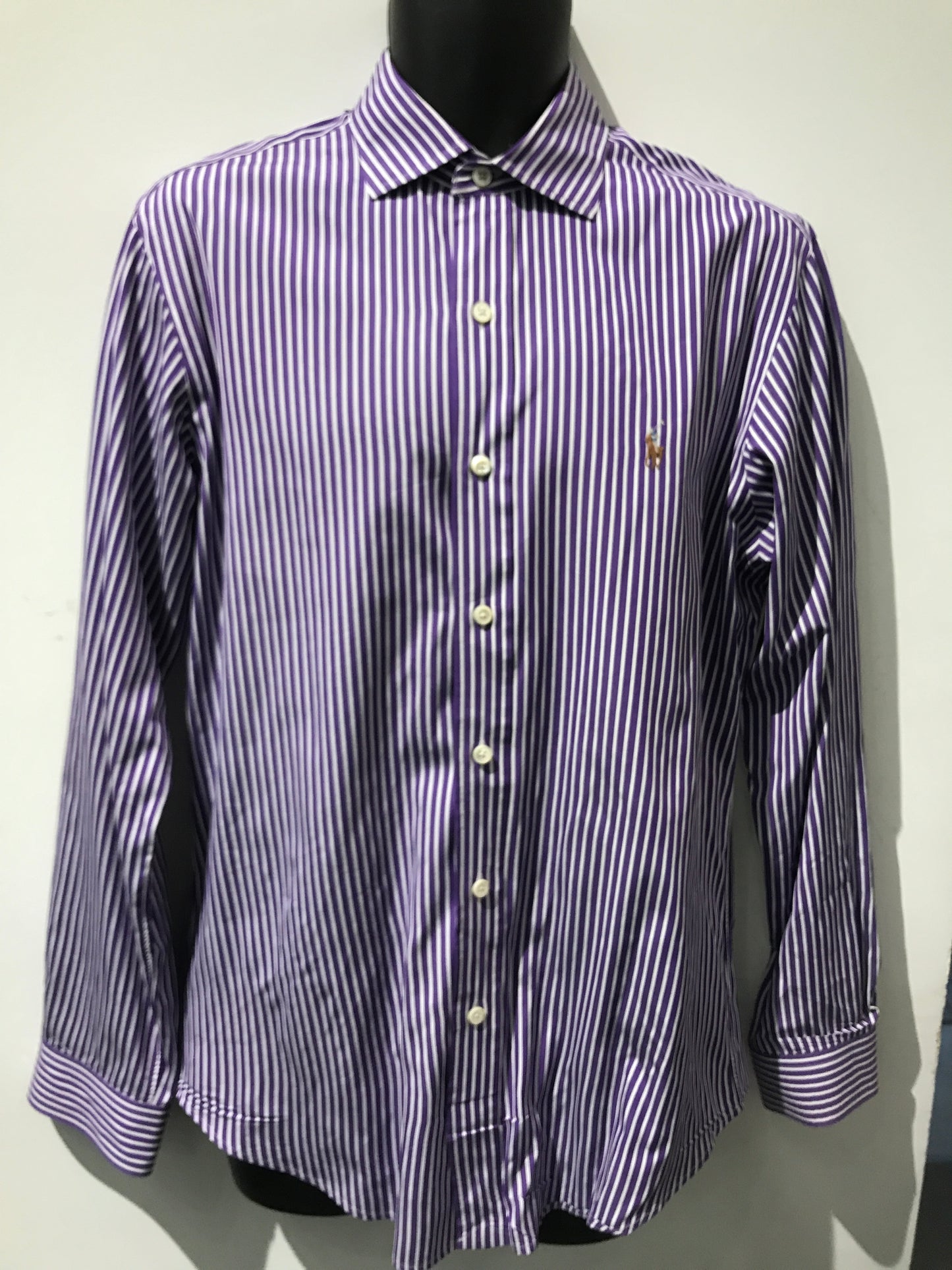 Ralph Lauren Purple Pinstripe Shirt: Sz M