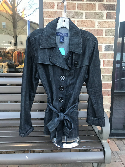 Baccini Denim Peacoat Jacket: Sz XL