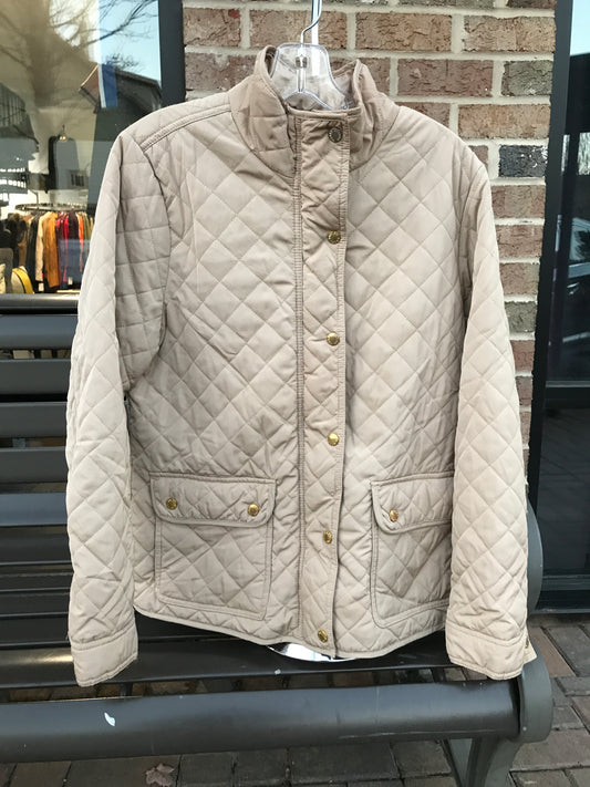 British Khaki Tan Quilted Jacket: Sz L